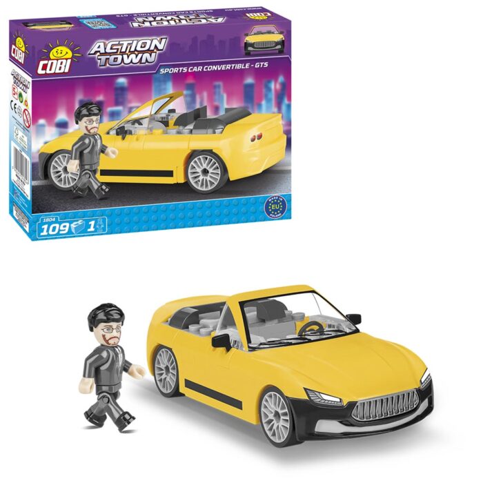 COBI Sportwagen geel - Sports car convertible