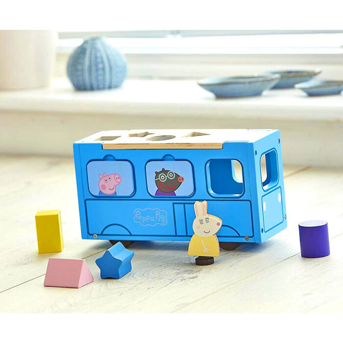 Peppa Pig Houten puzzel schoolbus