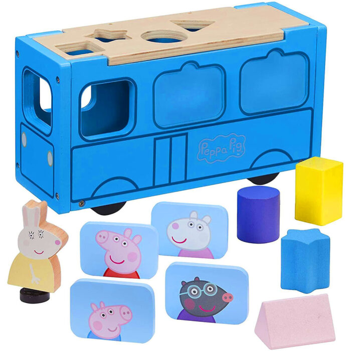 Peppa Pig Houten puzzel schoolbus - Afbeelding 2